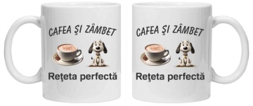 Cana personalizata cu imprimeu "cafea si zambet ", Alb, CRD PRINT - Img 3