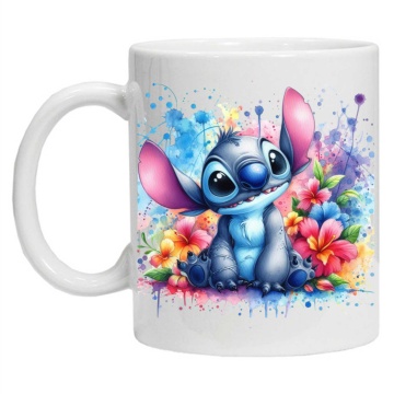 Cana personalizata cu imprimeu "STITCH - Model 7 ", Alb, CRD PRINT - Img 2