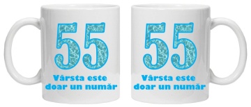 Cana personalizata cu imprimeu "varsta este doar un numar - 55", CRD PRINT - Img 3