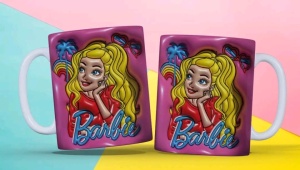Cana personalizata "BARBIE ", CRD PRINT