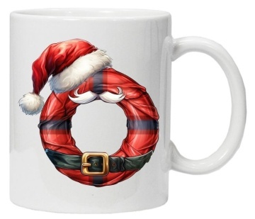 Cana personalizata cu imprimeu de iarna 2 "litera O", Alb, CRD PRINT