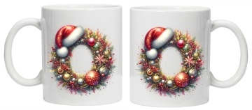 Cana personalizata cu imprimeu de iarna 3 "litera O", Alb, CRD PRINT - Img 3
