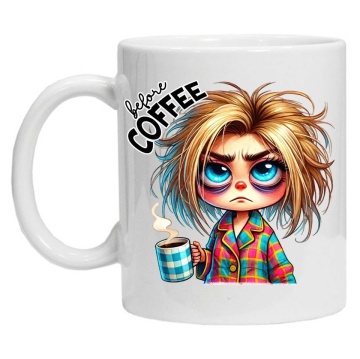 Cana personalizata cu imprimeu "inainte si dupa cafea - model 3", CRD PRINT - Img 3
