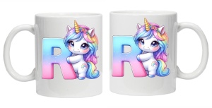 Cana personalizata cu imprimeu "litera R", Alb, CRD PRINT - Img 3