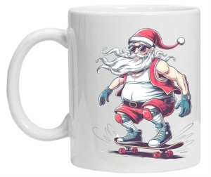 Cana personalizata cu imprimeu "MOS CRACIUN haios", model 5, CRD PRINT - Img 2