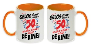 Cana personalizata "nu fi gelos,"Portocaliu",CRD PRINT - Img 2