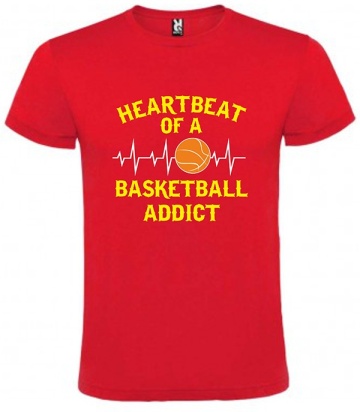 Tricou personalizat "Heartbeat of a basketball addict" , CRD PRINT - Img 4