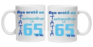 Cana inscriptionata cu textul "Asa arata un tata extraordinar la 65 de ani", CRD PRINT - Img 2