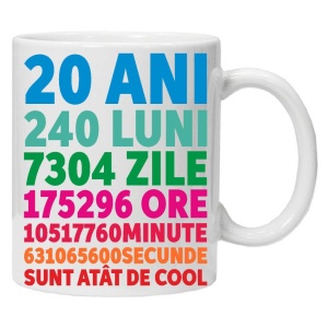 Cana personalizata "20ani 240luni .... " 20, CRD PRINT - Img 1