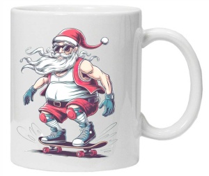 Cana personalizata cu imprimeu "MOS CRACIUN haios", model 5, CRD PRINT - Img 1