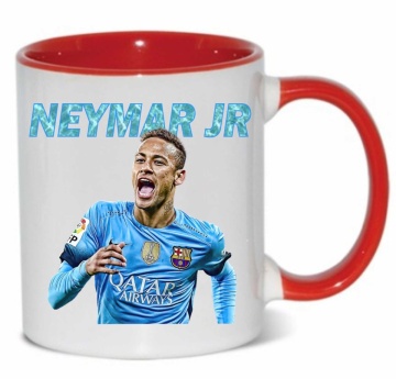 Cana personalizata cu imprimeu "Neymar jr. - 2", Rosu, CRD PRINT - Img 1