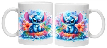 Cana personalizata cu imprimeu "STITCH - Model 4", Alb, CRD PRINT - Img 3