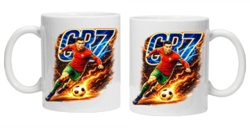 Cana personalizata cu imprimeu "CR7", Alb, CRD PRINT - Img 3