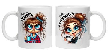 Cana personalizata cu imprimeu "inainte si dupa cafea - model 7", CRD PRINT - Img 1