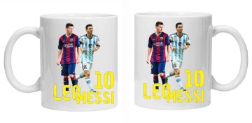 Cana personalizata cu imprimeu "LEO MESSI", Alb, CRD PRINT - Img 2