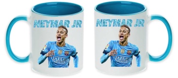 Cana personalizata cu imprimeu "Neymar jr. - 2", Albastru deschis, CRD PRINT - Img 3
