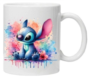 Cana personalizata cu imprimeu "STITCH - Model 5", Alb, CRD PRINT