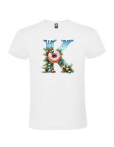Tricou personalizat cu imprimeu de iarna "litera K", CRD PRINT