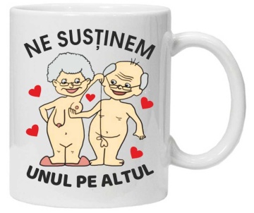 Cana personalizata cu imprimeu "Ne sustinem unul pe altul",CRD PRINT - Img 1