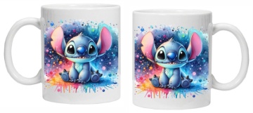 Cana personalizata cu imprimeu "STITCH - Model 2", Alb, CRD PRINT - Img 2