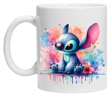 Cana personalizata cu imprimeu "STITCH - Model 5", Alb, CRD PRINT - Img 2