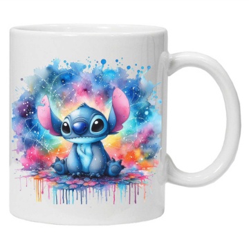 Cana personalizata cu imprimeu "STITCH - Model 9 ", Alb, CRD PRINT - Img 1