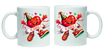 Cana personalizata cu mesajul "Te iubesc model 4", Alb, CRD PRINT - Img 2