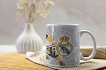 Cana personalizata cu textul "F.C. Real Madrid - Vini Jr, Rodrygo si Bellingham ", Alb, CRD PRINT - Img 5