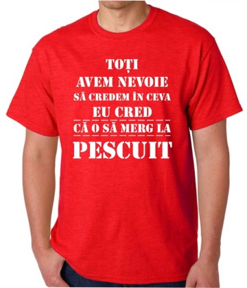 Tricou personalizat "Eu cred ca merg la PESCUIT" , CRD PRINT - Img 2