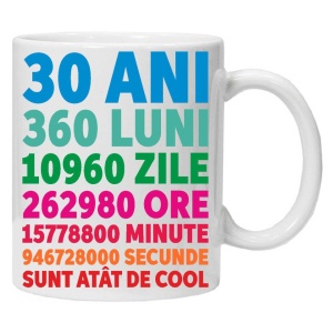 Cana personalizata "30ani 360luni .... " 30, CRD PRINT - Img 1