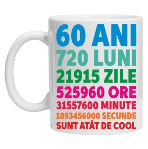 Cana personalizata "60ani 720luni .... " 60, CRD PRINT - Img 2