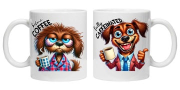Cana personalizata cu imprimeu "inainte si dupa cafea - model 4", CRD PRINT - Img 1