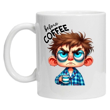 Cana personalizata cu imprimeu "inainte si dupa cafea - model 8", CRD PRINT - Img 2