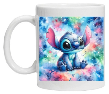 Cana personalizata cu imprimeu "STITCH - Model 1", Alb, CRD PRINT - Img 2