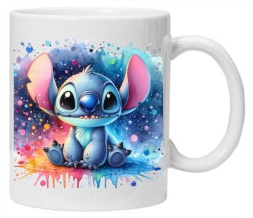 Cana personalizata cu imprimeu "STITCH - Model 2", Alb, CRD PRINT - Img 1