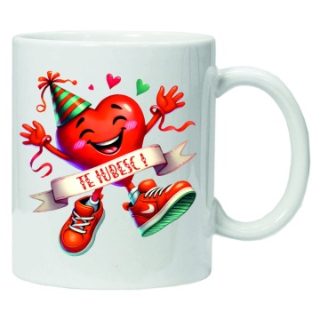 Cana personalizata cu mesajul "Te iubesc model 4", Alb, CRD PRINT - Img 3