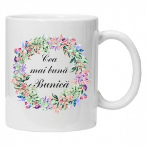 Cana personalizata inscriptionata cu textul "cea mai buna ........"