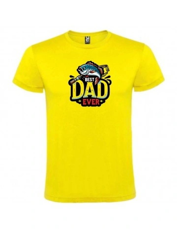 Tricou personalizat pentru pescari, "best dad ever" , CRD PRINT