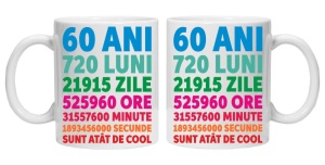 Cana personalizata "60ani 720luni .... " 60, CRD PRINT - Img 3