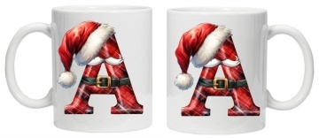 Cana personalizata cu imprimeu de iarna 2 "litera A", Alb, CRD PRINT - Img 6