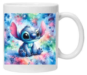 Cana personalizata cu imprimeu "STITCH - Model 1", Alb, CRD PRINT - Img 1