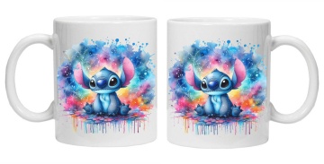 Cana personalizata cu imprimeu "STITCH - Model 9 ", Alb, CRD PRINT - Img 3