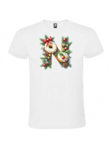 Tricou personalizat cu imprimeu de iarna "litera N", CRD PRINT