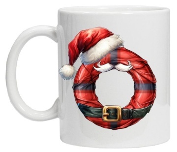 Cana personalizata cu imprimeu de iarna 2 "litera O", Alb, CRD PRINT - Img 5
