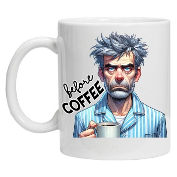 Cana personalizata cu imprimeu "inainte si dupa cafea - model 2", CRD PRINT - Img 2