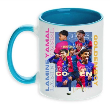 Cana personalizata cu imprimeu "Lamine Yamal - Golden Boy", albastru, CRD PRINT - Img 3
