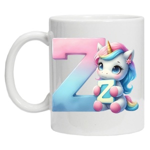 Cana personalizata cu imprimeu "litera Z", Alb, CRD PRINT - Img 1