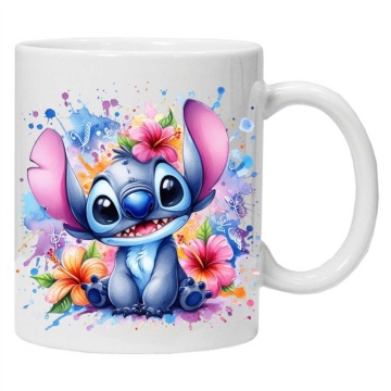 Cana personalizata cu imprimeu "STITCH - Model 10 ", Alb, CRD PRINT - Img 1