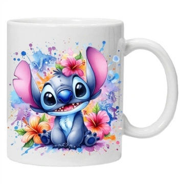 Cana personalizata cu imprimeu "STITCH - Model 10 ", Alb, CRD PRINT