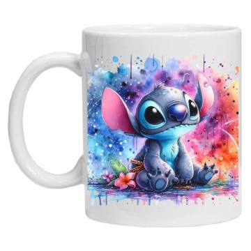 Cana personalizata cu imprimeu "STITCH - Model 6", Alb, CRD PRINT - Img 2